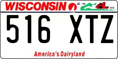WI license plate 516XTZ