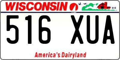 WI license plate 516XUA