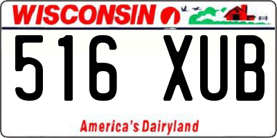 WI license plate 516XUB