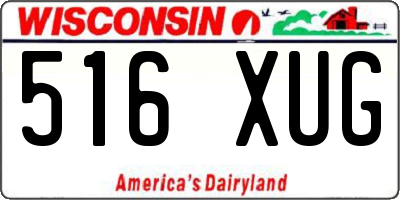 WI license plate 516XUG