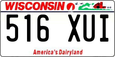WI license plate 516XUI