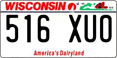 WI license plate 516XUO