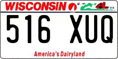 WI license plate 516XUQ