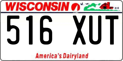 WI license plate 516XUT