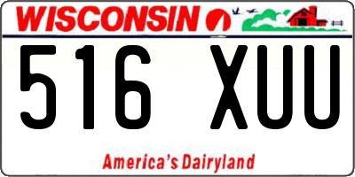 WI license plate 516XUU