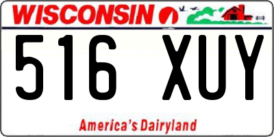 WI license plate 516XUY