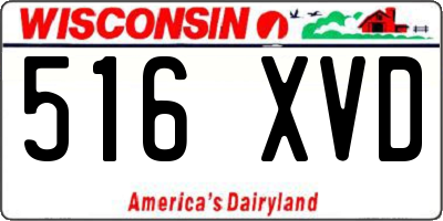 WI license plate 516XVD