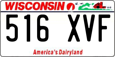 WI license plate 516XVF