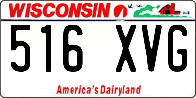 WI license plate 516XVG