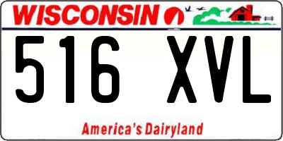 WI license plate 516XVL