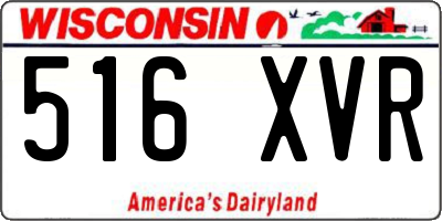 WI license plate 516XVR