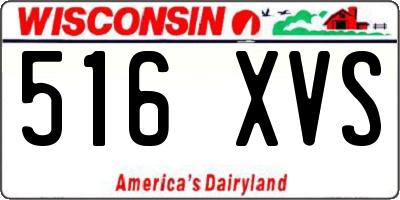 WI license plate 516XVS