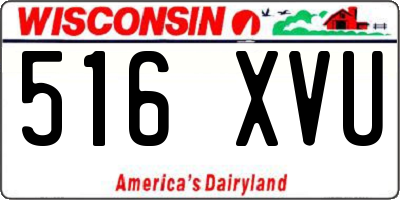 WI license plate 516XVU
