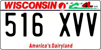 WI license plate 516XVV