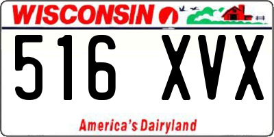 WI license plate 516XVX