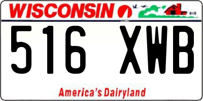 WI license plate 516XWB