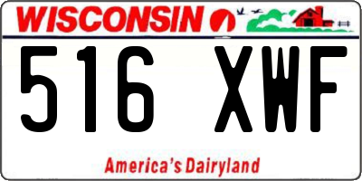 WI license plate 516XWF
