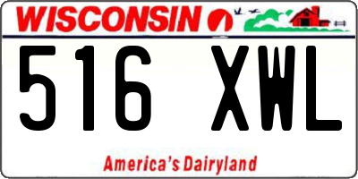 WI license plate 516XWL