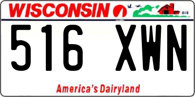 WI license plate 516XWN