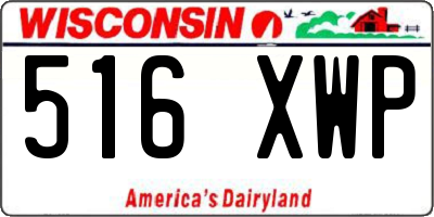 WI license plate 516XWP