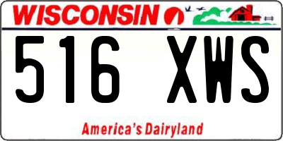 WI license plate 516XWS