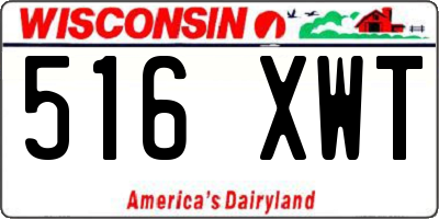 WI license plate 516XWT