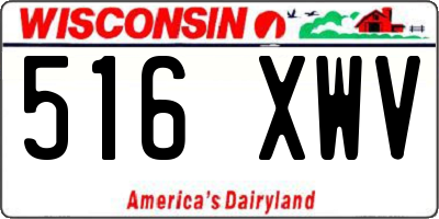 WI license plate 516XWV