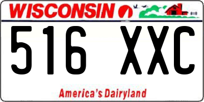 WI license plate 516XXC