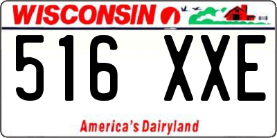 WI license plate 516XXE