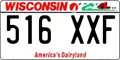 WI license plate 516XXF