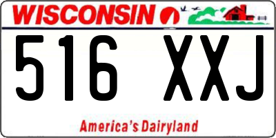 WI license plate 516XXJ