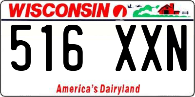 WI license plate 516XXN
