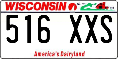 WI license plate 516XXS