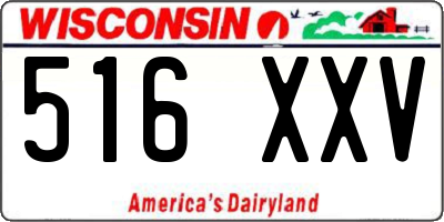 WI license plate 516XXV