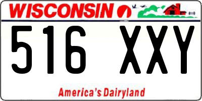 WI license plate 516XXY