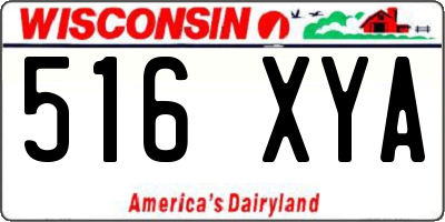 WI license plate 516XYA
