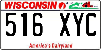 WI license plate 516XYC