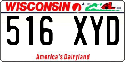 WI license plate 516XYD