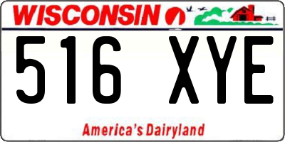 WI license plate 516XYE