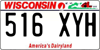 WI license plate 516XYH
