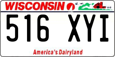 WI license plate 516XYI