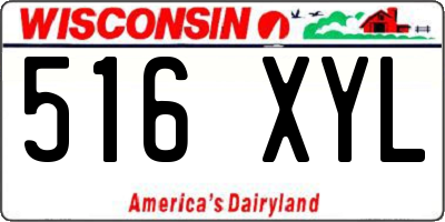 WI license plate 516XYL