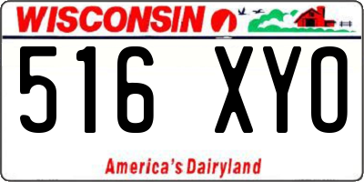 WI license plate 516XYO