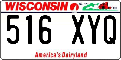 WI license plate 516XYQ