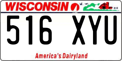 WI license plate 516XYU