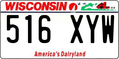 WI license plate 516XYW