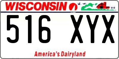 WI license plate 516XYX