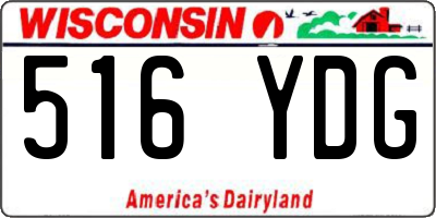 WI license plate 516YDG