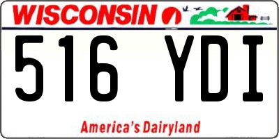 WI license plate 516YDI
