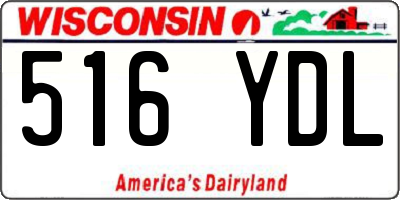 WI license plate 516YDL